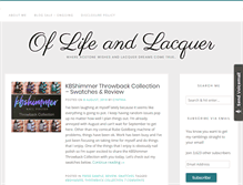 Tablet Screenshot of oflifeandlacquer.com